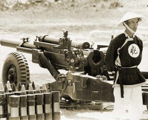 Một người lính pháo binh ngày xưa (chữ trên áo là "pháo" 炮)